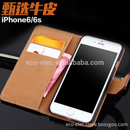 Geniue Leather Wallet Phone case Stand for iPhone 6